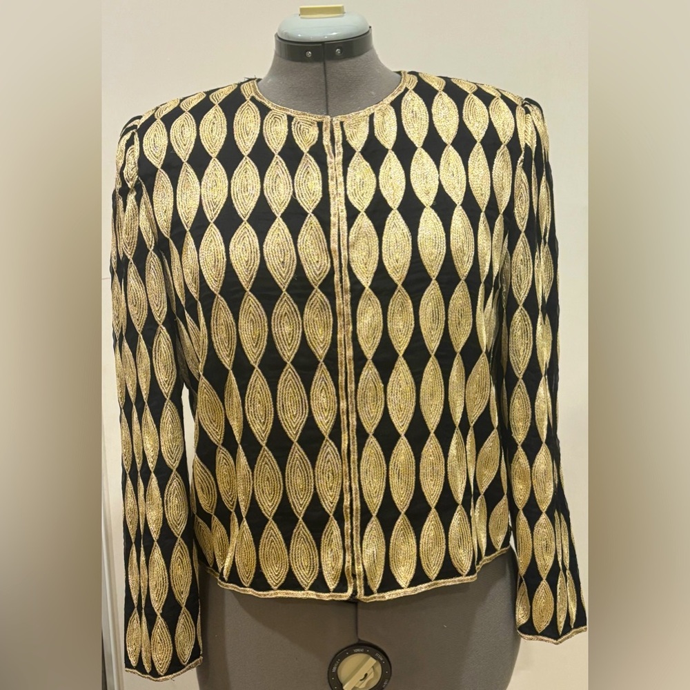 Vintage Gold embroidered jacket by Camille Marie